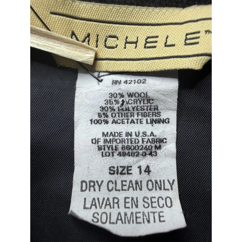 Vintage Michele Wool Blend Fringe Maxi Skirt Southwestern Western Size 14